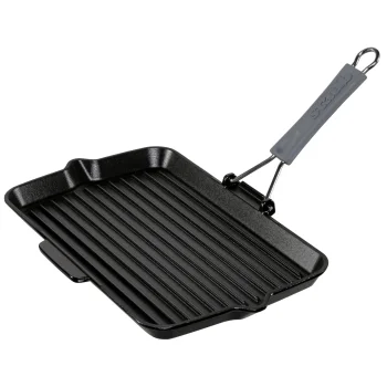 Staub Cast Iron Grill Pan 34 x 21 cm, Induction, Black