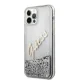 Guess iPhone 12 Pro Max Case Glitter Vintage Script, Silver