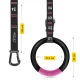 4Fizjo ABS Gymnastic Rings, Black-Pink