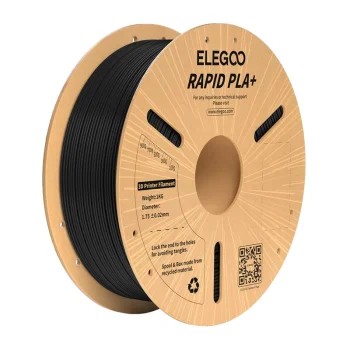 ELEGOO Rapid PLA+ 3D Printer Filament 1.75 mm, 1 kg, Black