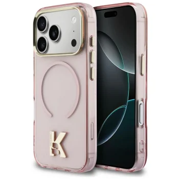 Karl Lagerfeld IML K Head MagSafe dėklas iPhone 18 Pro / 17 Pro, rausvas