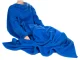 Oversized Fleece Wearable Blanket with Sleeves, 138x180 cm, Blue