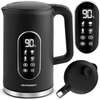 Electric Kettle Berdsen BD-712, 1.7 L, Black-Silver