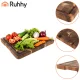 Ruhhy 26924 Acacia End Grain Cutting Board, Large Thick Chopping Block 43x33x3 cm