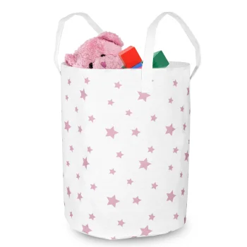 Nukido Toy Basket, White with Stars