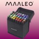 Dual Tip Alcohol Art Markers Set of 40 with Case MAALEO 24102