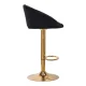 4Rico Bar Stool QS-B16g, Black Velvet