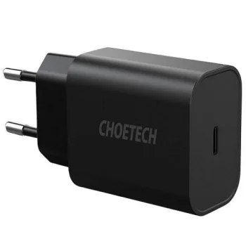 Choetech USB-C Fast Wall Charger, 25W, PD 3.0, Black