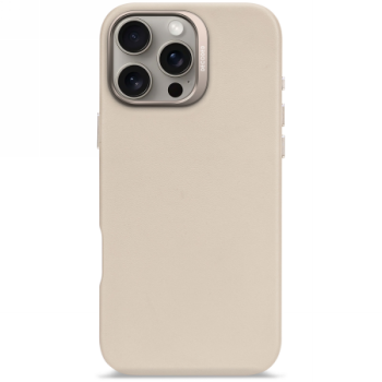 Decoded Leather Backcover case with MagSafe iPhone 16 Pro Max - beige