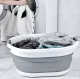 Foldable Laundry Basket & Wash Tub ModernHome 20 L, white-grey