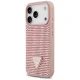 Guess Rhinestone Triangle Logo Case for iPhone 17 Pro - Pink
