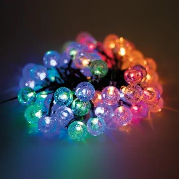 Forever Light SCB61 Solar LED Light Chain 6.5m 30 Transparent Balls Colored