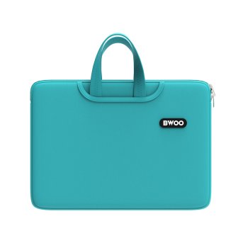 BWOO 15 Inch Laptop Sleeve with Handle Neoprene Protective Case, Light Blue