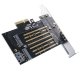 Orico ORICO-PDM2-BP PCI-E 3.0 x4 paplašināšanas karte M.2 NVMe un SATA diskiem, melna