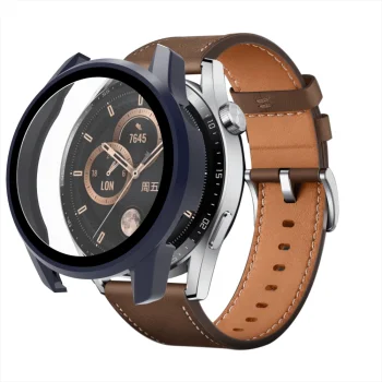 Protective Glass with Case for Huawei Watch GT3 42mm - Dark Blue