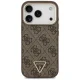 Guess 4G PU Leather MagSafe Case for iPhone 17 Pro Brown