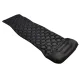 Inflatable camping mat/mattress 190x60x6 cm with pillow, black