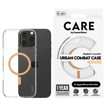 PanzerGlass iPhone 16 Pro Max Case CARE Flagship MagSafe, Peach