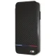 BMW Carbon Tricolor Stripe iPhone XS Max Folio Bookcase, Black