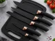 Silicone Kitchen Utensils and Knife Set with Stand, 19 Pieces, Black