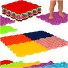 Sensory Puzzle Mat for Foot Massage, 8 Textured Pieces, Colorful