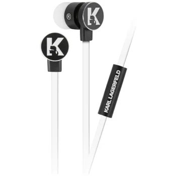 Karl Lagerfeld 3.5mm Wired In-Ear Headphones Black/White