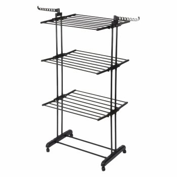 Foldable Vertical Clothes Drying Rack, Black
