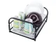 Metal Dish Drainer Rack with Tray, Black