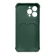 Card Armor Case for Xiaomi Redmi 10X 4G / Redmi Note 9 with Card Holder, Green
