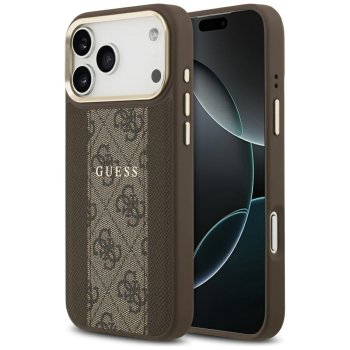 Guess 4G Stripe MagSafe Phone Case Cover iPhone 17 Pro Max - brown