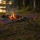 Folding Camping and Fishing Stool Chair with Bag, Black