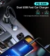 Choetech TC0010 USB-C USB-A PD 63W car charger - black
