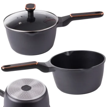 Deep Pot with Lid and Non-Stick Coating, 3 L, Cast Aluminium