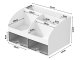 Desk and Makeup Organizer with Drawers for Cosmetics and Stationery
