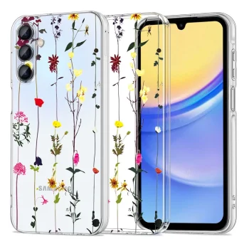 Samsung Galaxy A15 ( SM-A156, SM-A155 ) Tech-Protect FlexAir+ Cover Case, Colorful Flowers
