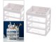 XXL cosmetics and jewelry organizer with 3 drawers, white