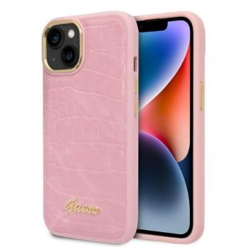 Apple iPhone 14 Plus 6.7'' Guess Croco Collection Case Cover, Pink