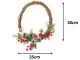 Christmas Wreath for Door and Wall, 30x25 cm