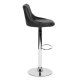 ModernHome Adjustable Swivel Bar Stool with Footrest, Eco-Leather, Chrome