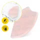 4FIZJO Ribbed Gua Sha Facial Massage Stone Natural Rose Quartz