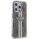Guess iPhone 15 Pro Case IML 4G Gold Stripe, Brown