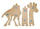 Koka bērnu auguma mērītais - 125 cm - Žirafe l Wooden Height Chart for Children - 125 cm - Giraffe