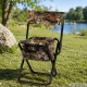 Folding Fishing Chair with Backrest and Cooler Bag