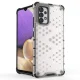 Case for Samsung Galaxy A03s Honeycomb Armored Cover with TPU Frame, Black