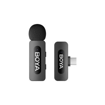 Wireless Microphone BOYA BY-V10 V2.0, 2.4 GHz, USB-C, Black