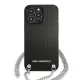 Karl Lagerfeld Leather Textured and Chain Case for iPhone 13 Pro Max, Black