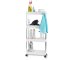 Storage Trolley on Wheels, Rolling Cart Organizer Shelf for Bathroom Kitchen Laundry Room Narrow Places