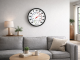 Analog Wall Thermometer with Hygrometer Round 25cm, Black