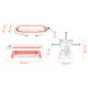Foldable Baby Bath Tub with Thermometer & Newborn Insert Ricokids RK-287, white-pink