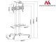 Maclean MC-661 Professional TV Cart Stand on Wheels, VESA 600x400, 55kg